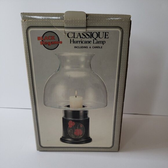 JAY IMPORT 14-7965 RED ORCHID Classique Hurricane Candle Lamp 10" Tall - Picture 1 of 7